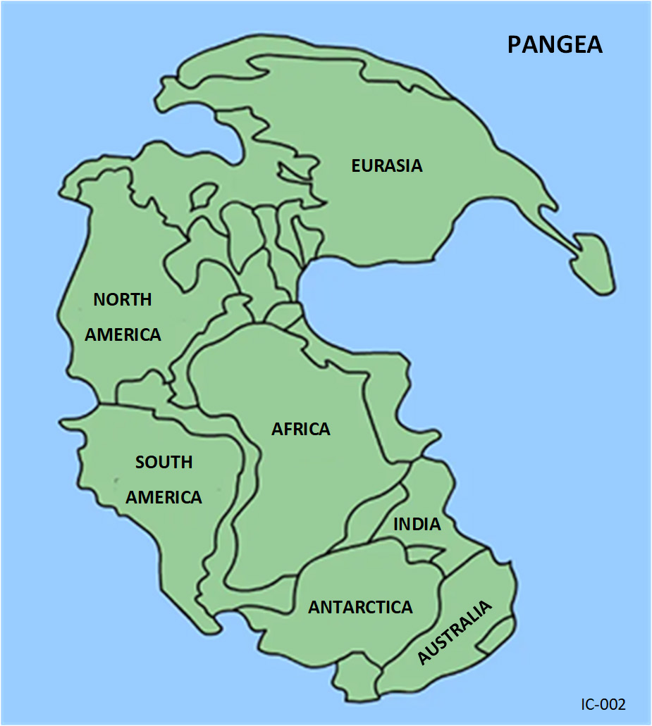 map of supercontinent pangea